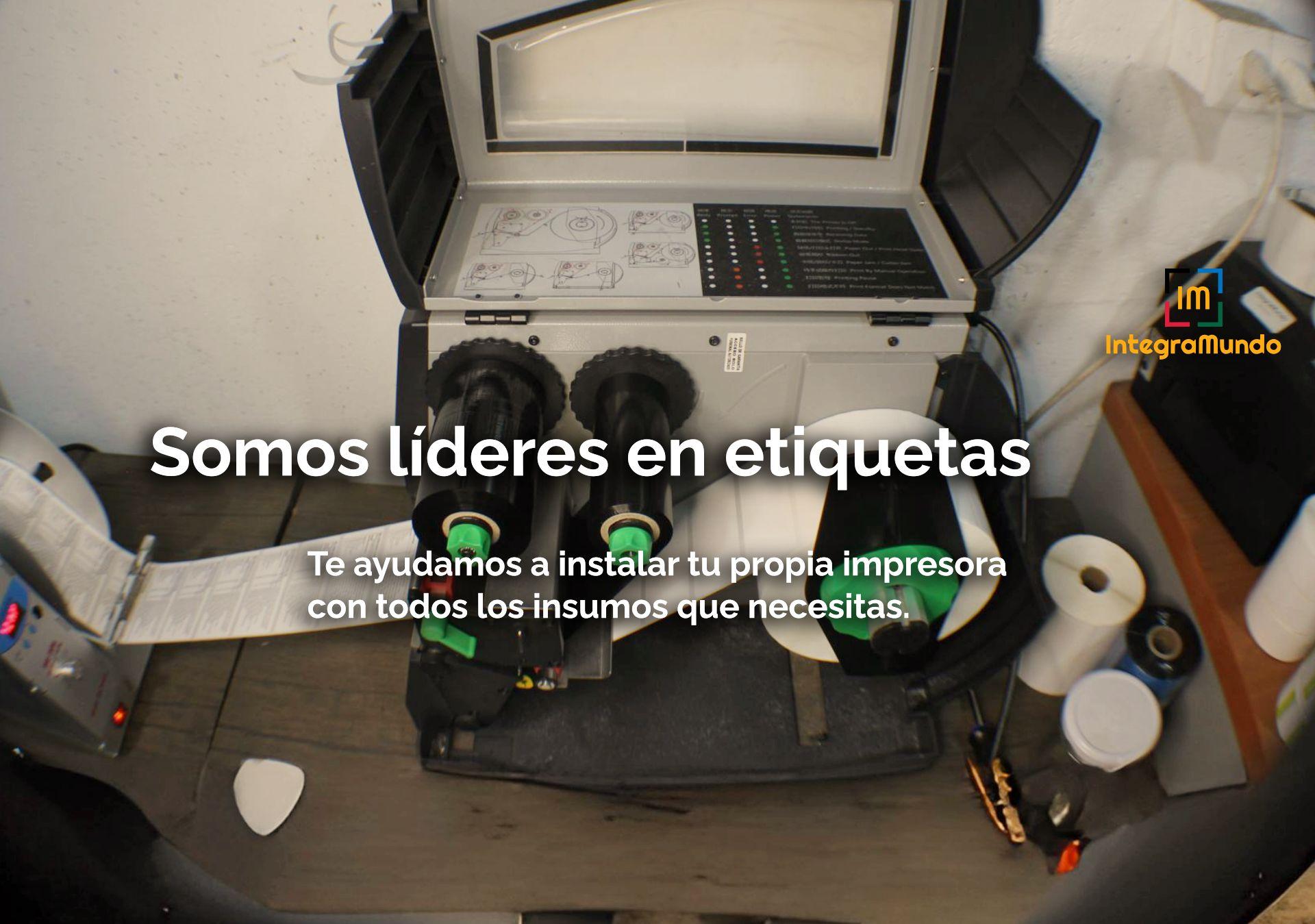 Somos líderes en etiquetas. Te ayudamos a instalar tu propia impresora con todos los insumos que necesitas.