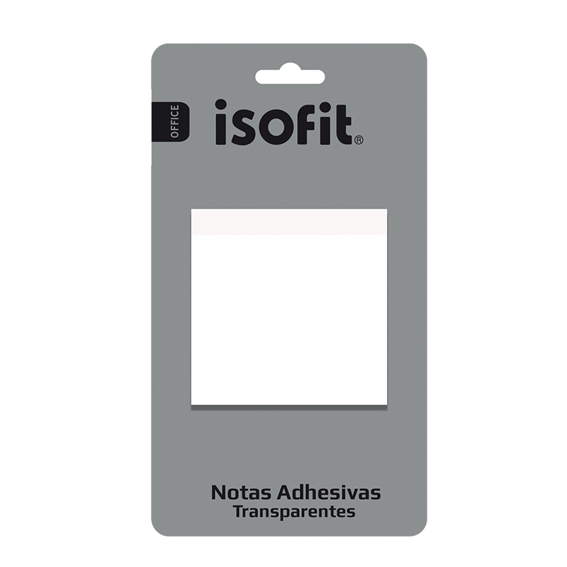 BLI. notas adhesivas transparentes ISOFIT 76x76 150H 