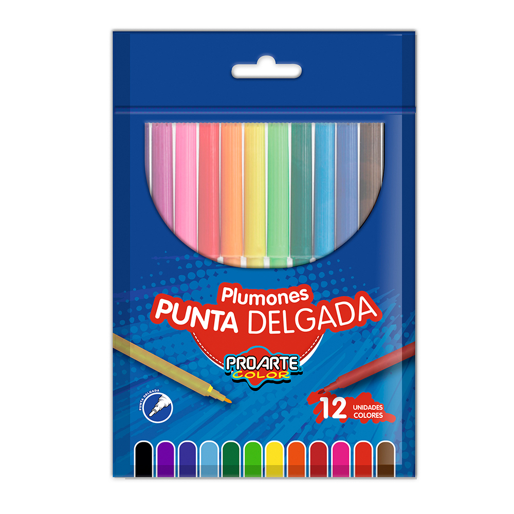 PLUMON PROARTE  12COL PNTA DELGADA