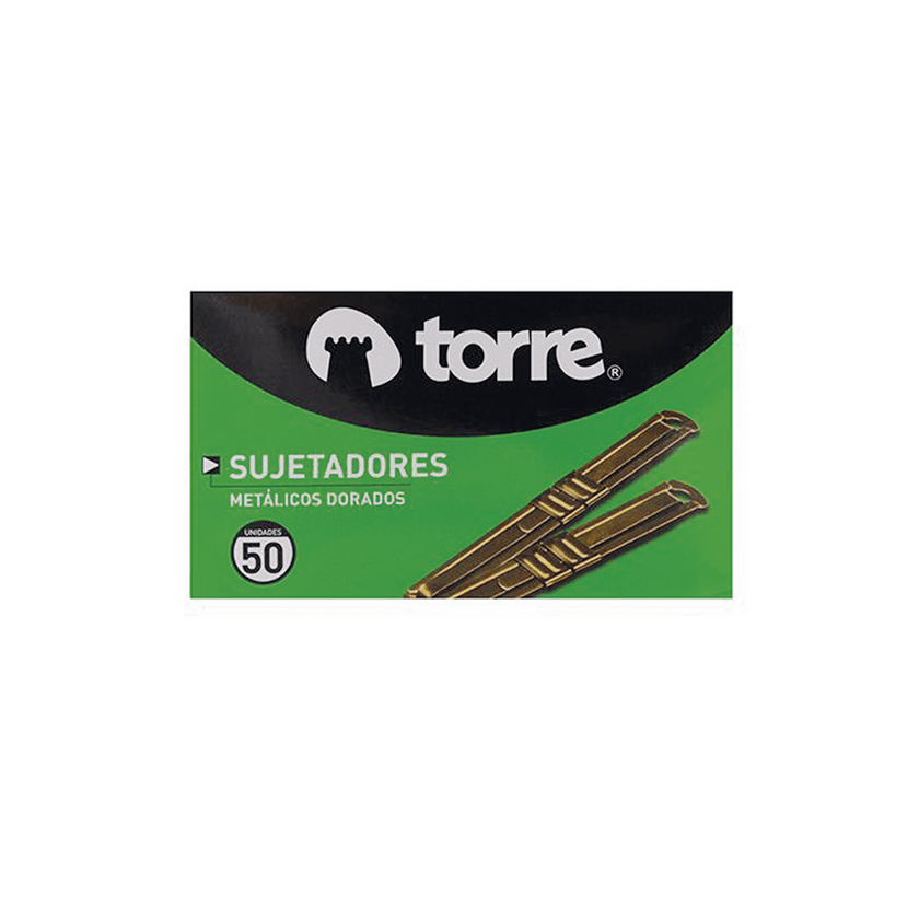 ACCOCLIPS FASTENER DORADO 50 UNID.