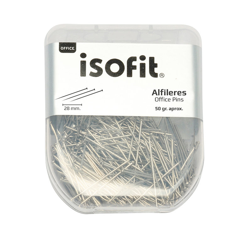 Alfiler Metálico 25mm Cromado Caja Unidad 50 Gr