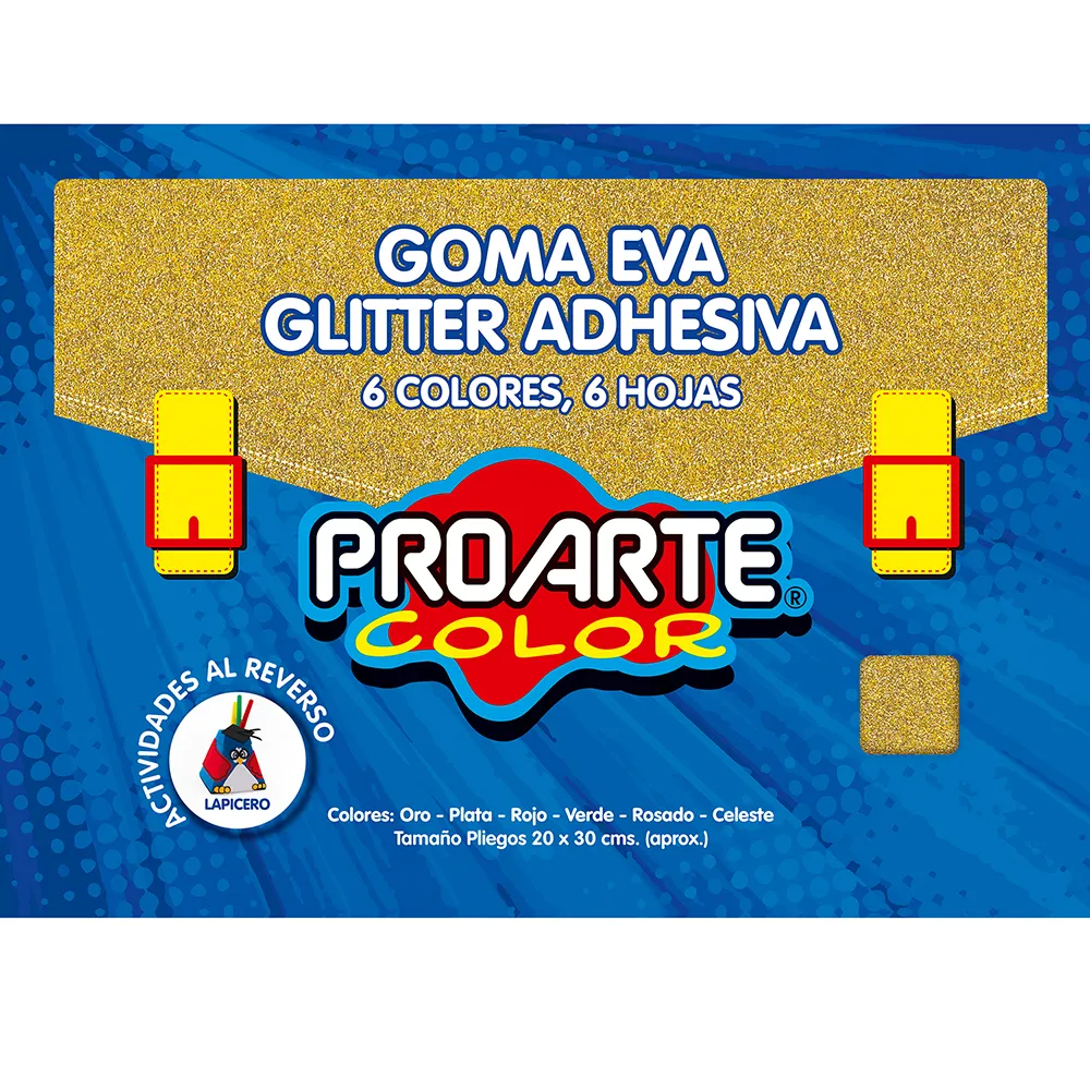 CARPETA ARTE GOMA EVA C/GLITTER ADHESIVA 6HJ
