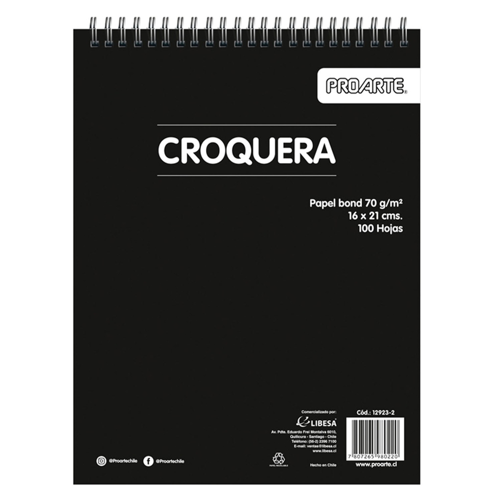 CROQUERA ESPIRAL 1/2 OFI.IMAGIA 100 HJ.16X21 