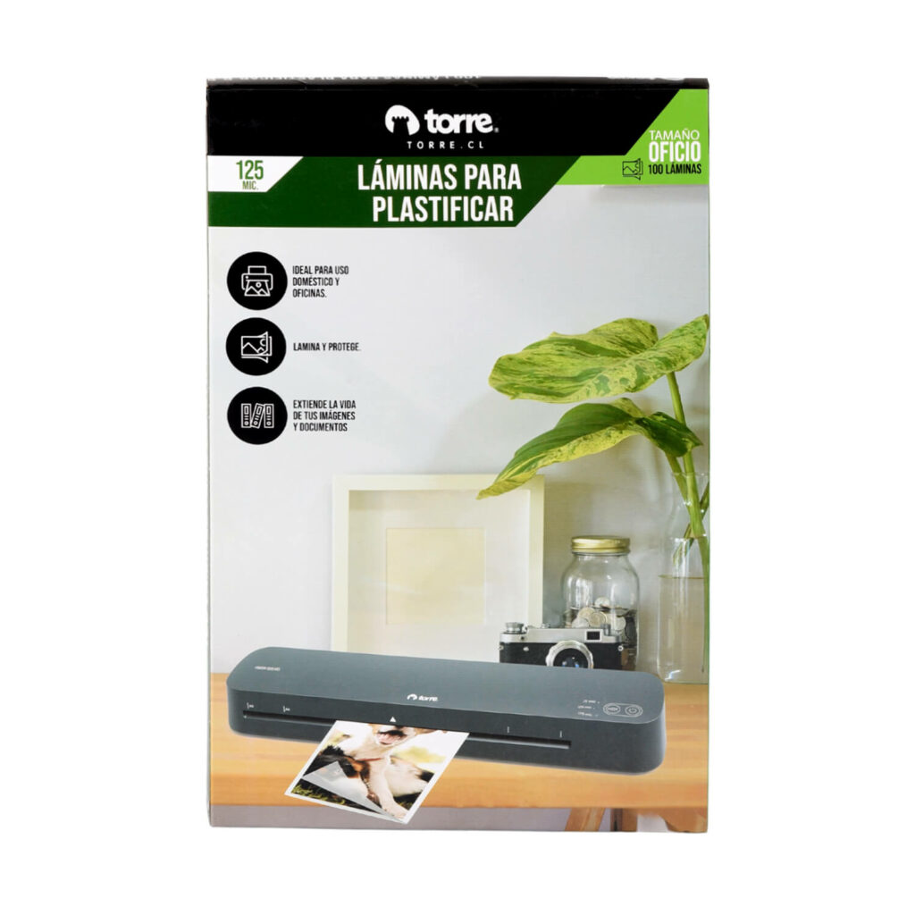 LAMINA TERMOL.OFICIO 5 229X368MM 125MC 100UD