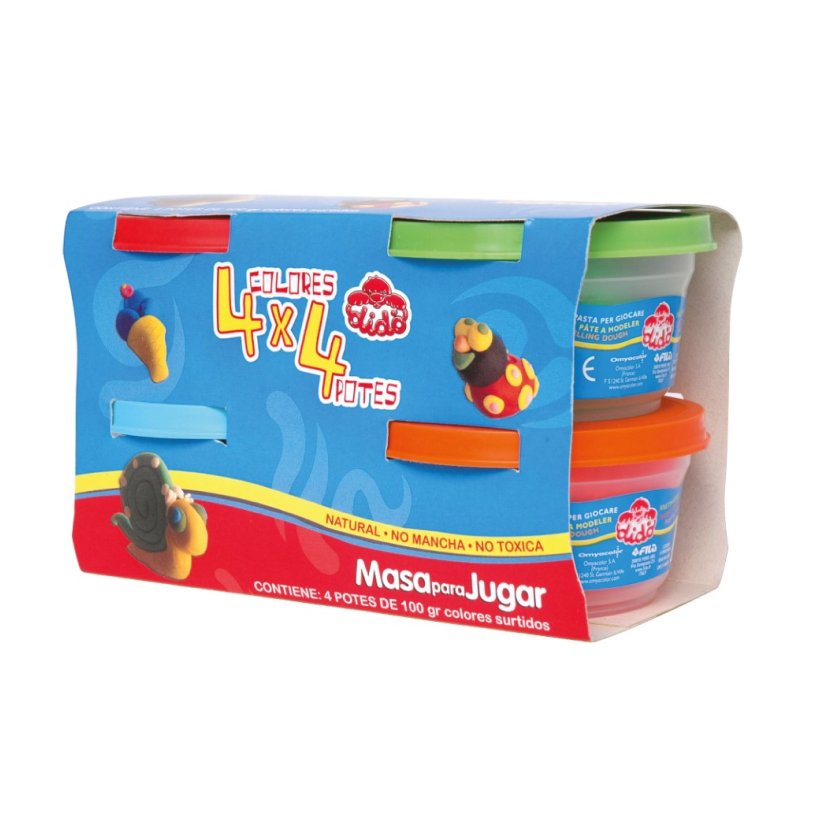 MASA PARA MOLDEAR SET 4 COLORES SURTIDOS 100 G