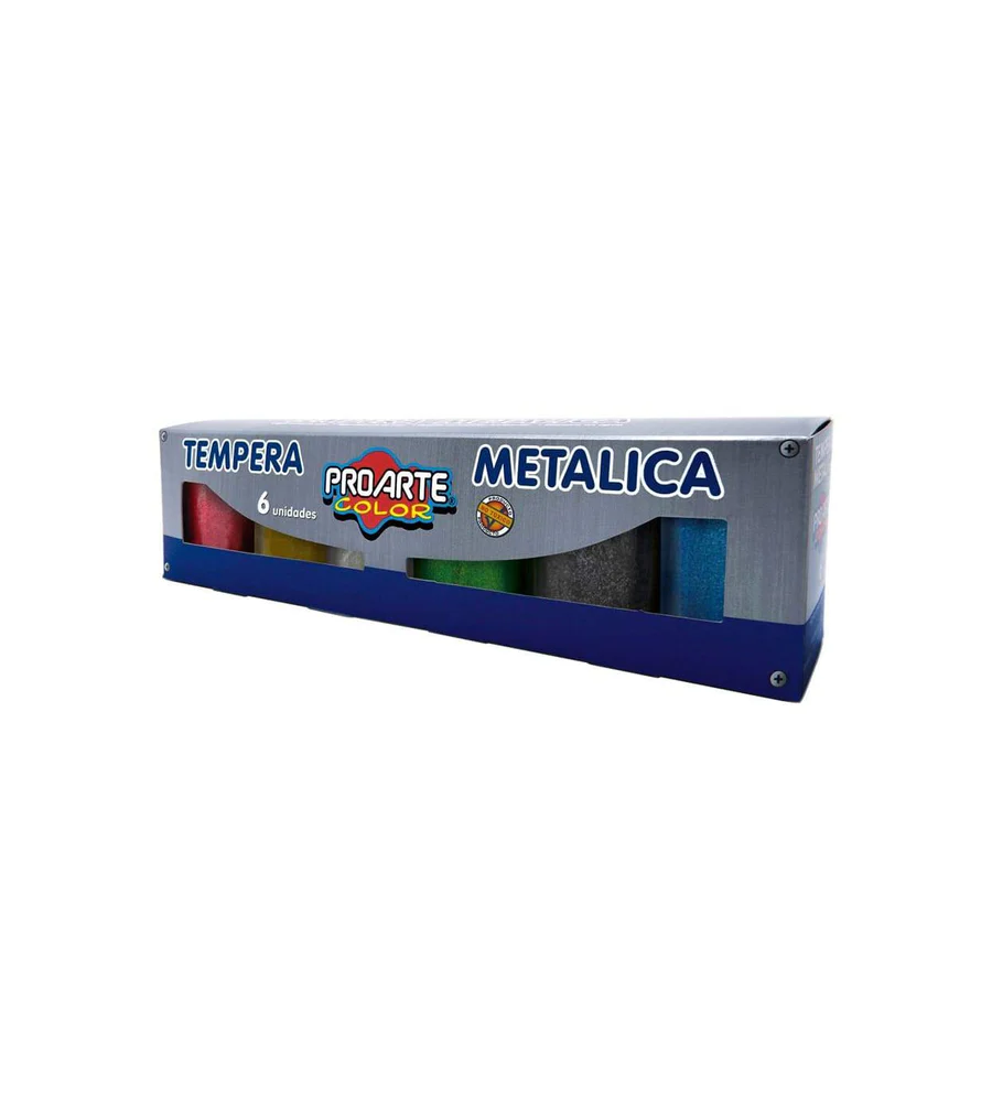 TEMPERAS METALICAS 6 COLORES