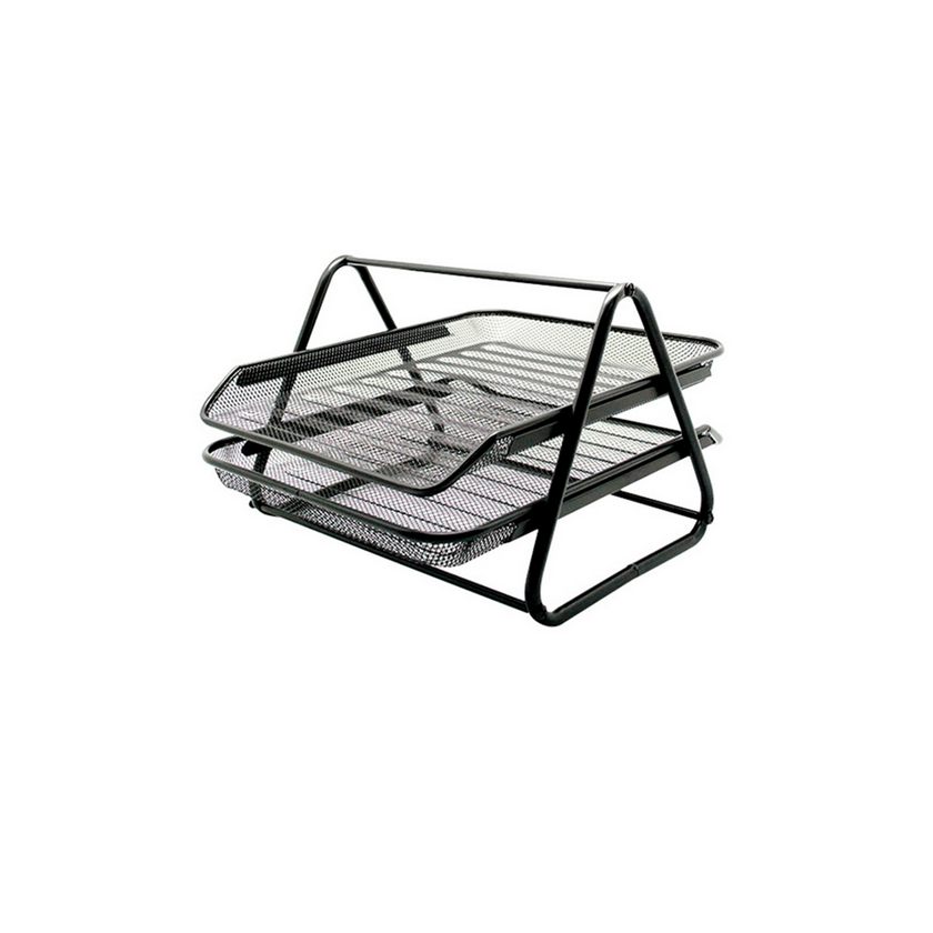 BANDEJAS PORTA PAPELES METALICAS DOBLE