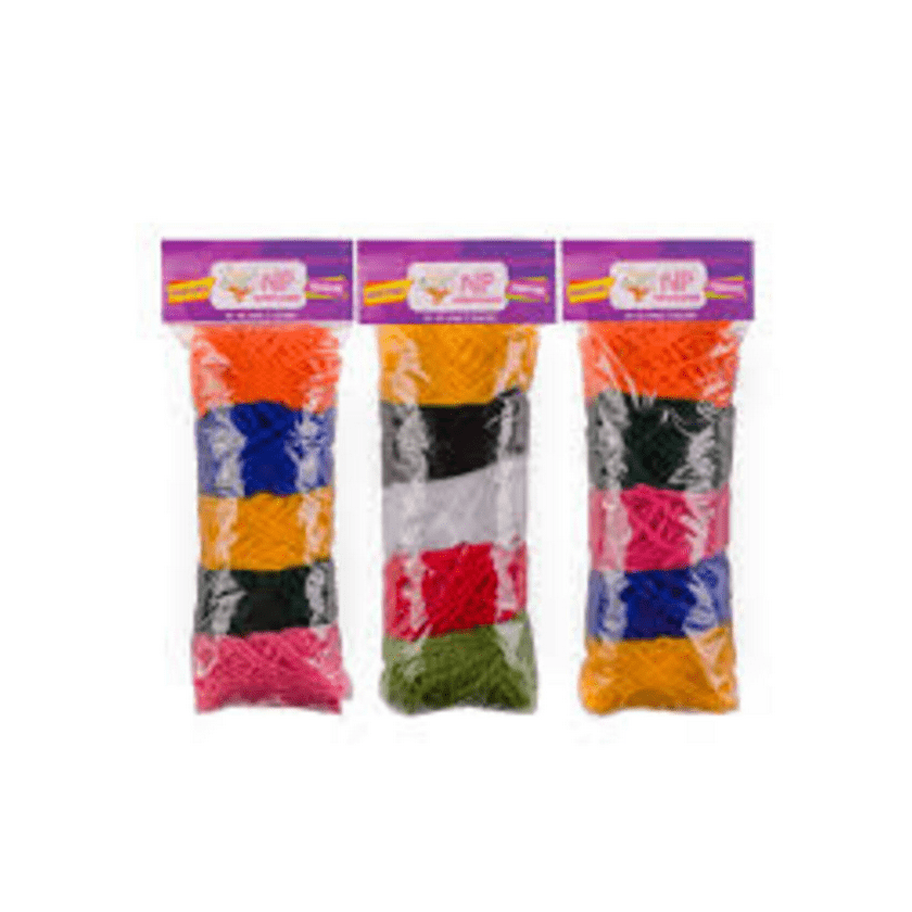 SET DE OVILLOS DE LANA NP MANUALIDADES 5 COLORES 4.2X8.2X19 CM SURTIDO