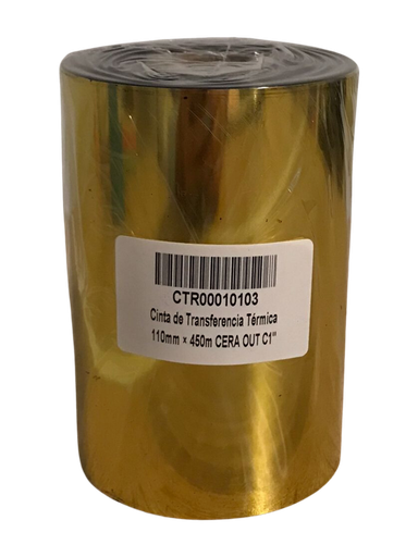 [NZ-00082] Cinta de Transferencia Térmica (TTR) 110mm x 450m Cera Out C1"