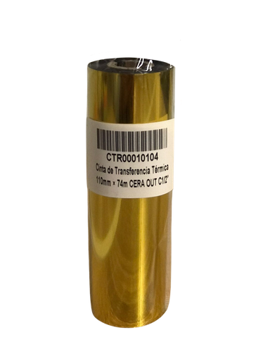 [NZ-00081] Cinta de Transferencia Térmica (TTR) 110mm x 74m Cera Out C1/2"
