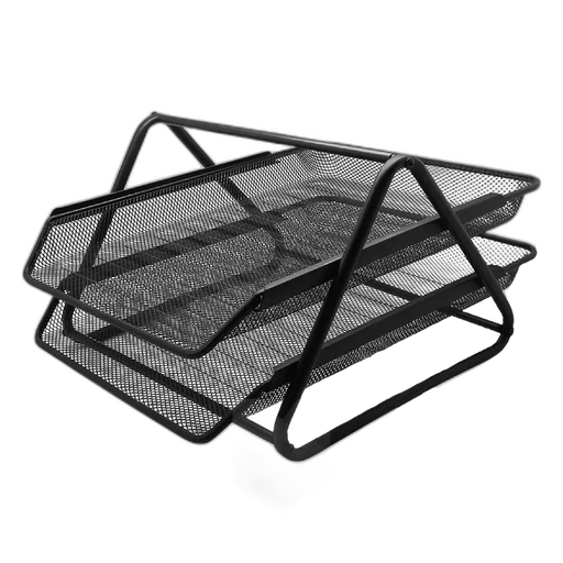 [NZ-010284] Bandeja portadocumentos Isofit 2 compartimentos negra