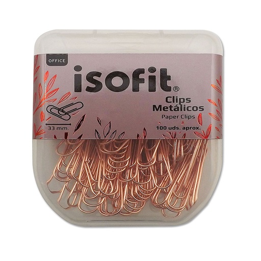 [NZ-010491] CLIPS ISOFIT-DSG/W METAL 33MM C/PLAST 100 