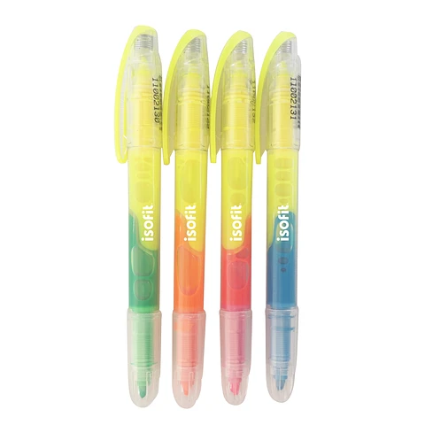 [NZ-010159] DESTACADOR FLUOR DOBLE PUNTA  ISOFIT 12UN