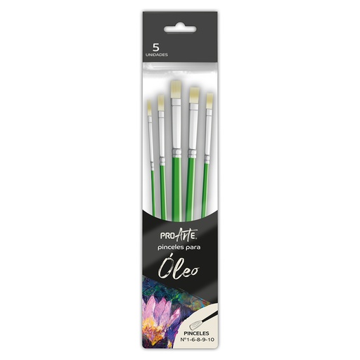 [NZ-01007] Pinceles Proarte Oleo 5un 