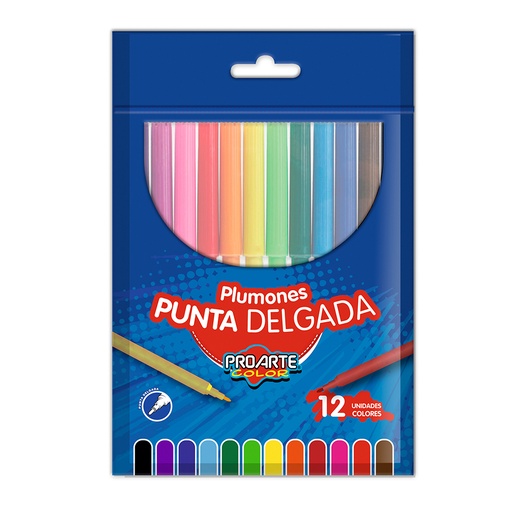 [NZ-010612] PLUMON PROARTE  12COL PNTA DELGADA