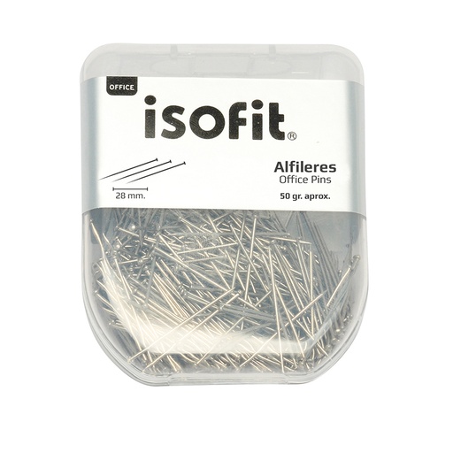 [27234-5] Alfiler Metálico 25mm Cromado Caja Unidad 50 Gr