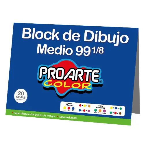 [13001-K] BLOCK DIBUJO 99 1/8 MEDI.27X37.5CM 20 HJS.