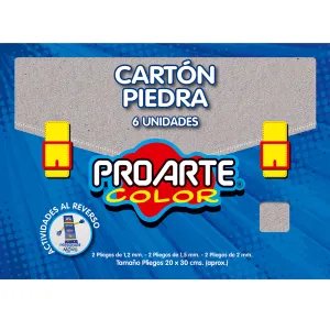 [25630-7] CARPETA ARTE CARTON PIEDRA 6 PLIEGOS 20X30CM
