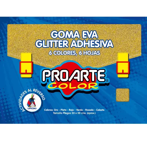 [33880-K] CARPETA ARTE GOMA EVA C/GLITTER ADHESIVA 6HJ